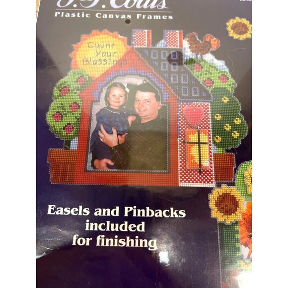 J&P Coats Plastic Canvas Frames 28103 Count Your Blessings Frame Kit - Picture 2 of 6